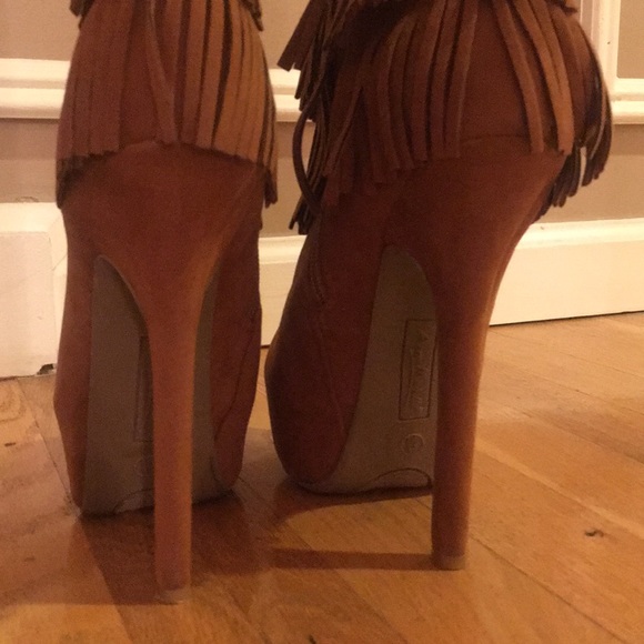 Fringe Platform Booties - Picture 2 of 6